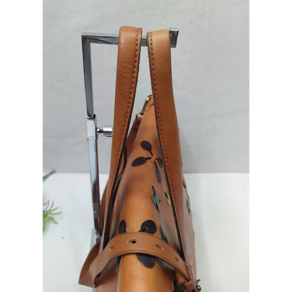 Patricia Nash New Tan Leather With Tag Double Handles Satchel Shoulder Bag - Picture 15 of 16